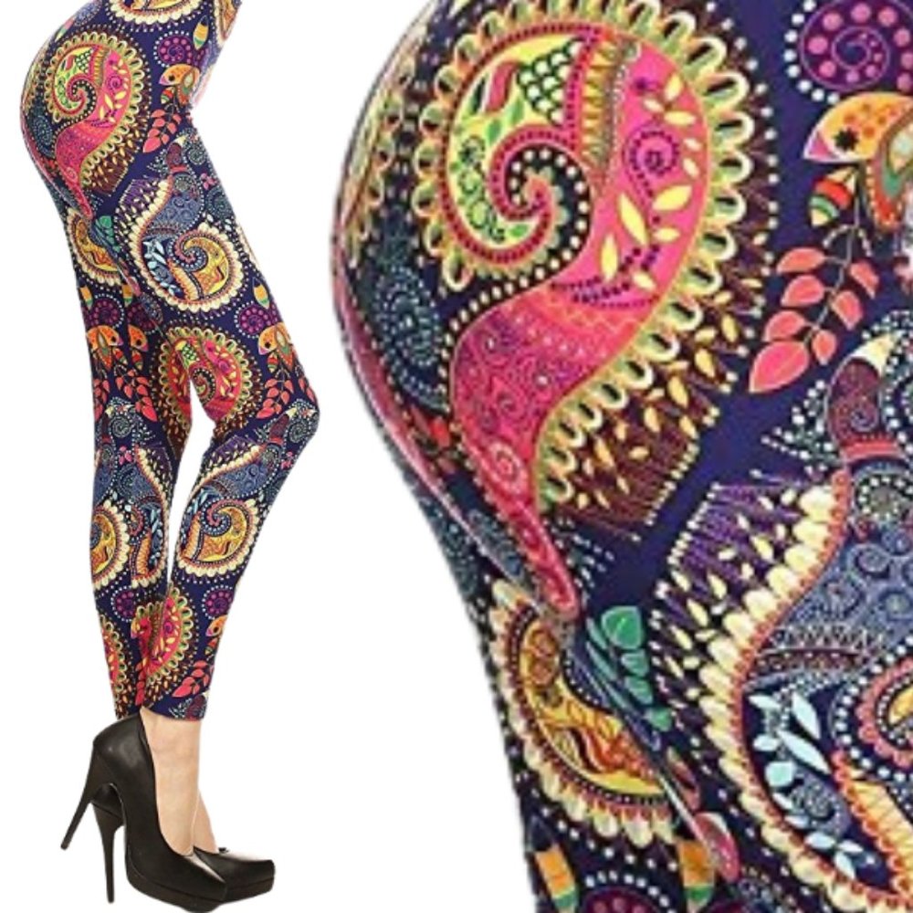 Leggings - Butter Soft US Women's Size 3-14 - Dreaming of Paisley